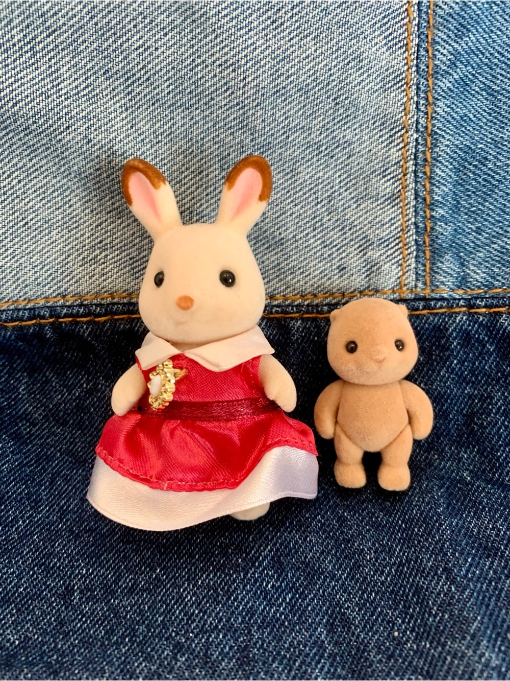 Calico critters rabbit and baby bear.